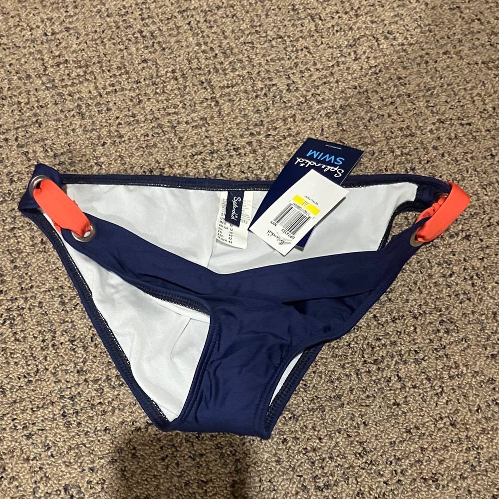 Splendid Navy and Orange Bikini Bottom